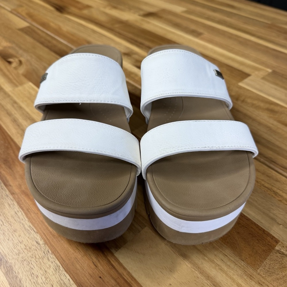 Reef Cushion Banded Horizon 2.5 White Size 8 Platform Strappy Sandals Slides - Picture 5 of 8